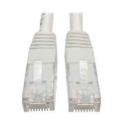 N200-007-WH Premium Cat5/5e/6 Gigabit Molded Patch Cable, 24 AWG, 550 MHz/1 Gbps (RJ45 M/M), White, 7 ft.