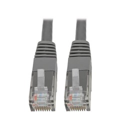 N200-020-GY Premium Cat5/5e/6 Gigabit Molded Patch Cable, 24 AWG, 550 MHz/1 Gbps (RJ45 M/M), Gray, 20 ft.