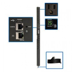 PDUMNV15LX 1.4kW Single-Phase Monitored PDU with LX Platform Interface, 120V Outlets (16 5-15R), 10 ft. Cord with 5