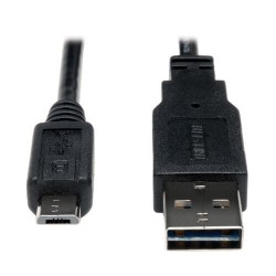 UR050-001-24-10 Universal Reversible USB 2.0 Cable, 28/24AWG (Reversible A to 5Pin Micro B M/M) - 10 Piece Bulk Pac